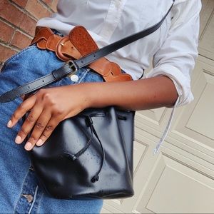 Black Bucket Bag